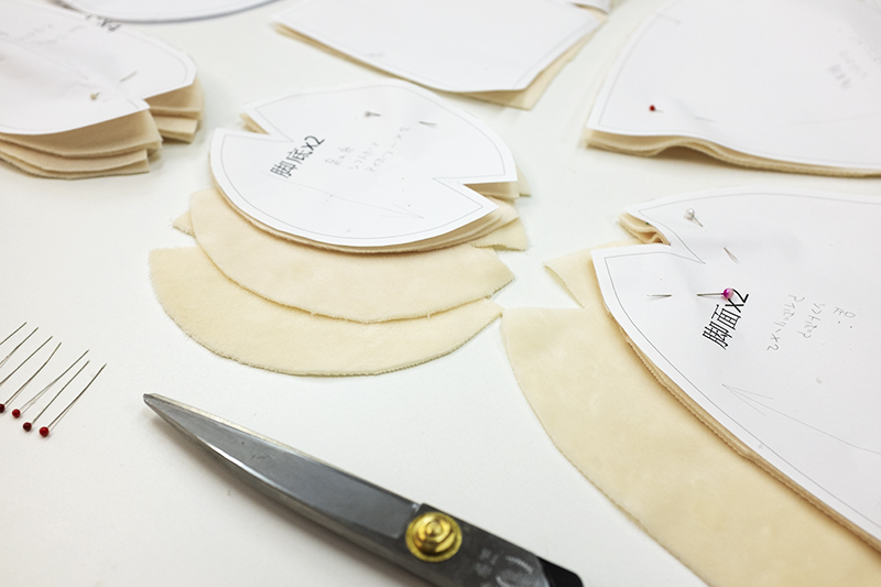 ぬいぐるみ用生地 型紙